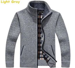 Turtleneck Full Zip Cardigan Mens Jumpers Brand Christmas Men039s Clothing Winter Thick Coat Cashmere Sweater Men Brand Knitted1593388