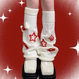 Women Socks Japanese Original Hand-made Stars Y2k Small Bones Leg Warmer Foot Cover Streetwear