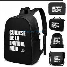 Backpack Funny Graphic Print Cuidese De La Envidia Mijo Canserbero USB Charge Men School Bags Women Bag Travel Laptop 291Z