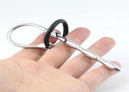 Male Stainless Steel Urethral Sounding Stretching Stimulate Bead Dilator Metal Penis Plug Cock Ring BDSM Adult Sex Toy Product282g5222712