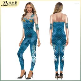 Beach Dress Women Summer 2024 Pareo Bath Outlet Cosplay Mermaid Print Jumpsuit Solid Spandex For Beachwear Bathing Trips Kaftan