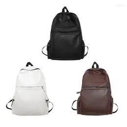 School Bags Fashion PU Backpack Laptop Bag For Student Teenagers Boys Girls Travel Casual Book