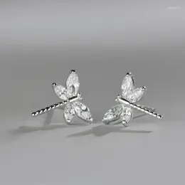 Stud Earrings Fashion Dragonfly Are Not Allergic Exquisite Crystal Elegant Women Wedding Jewellery Accessories