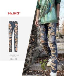 Men039s Jeans Mijko men039s wear women039s full size tear hole pants uc85 same style used straight tube fashion vibe jean3714107