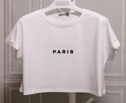 22SS T Shirt Designer For Women Top Womens Shirts Fashion tshirt With Letters Bronzing Printing Letter Short Crimped Sleeve Girl F3659937