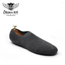 Men's Socks Desai Brand Cotton Short Style Black Business Men Soft Breathable Summer For Male Gifts 2024