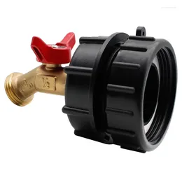 Kitchen Faucets IBC Tote Fitting 275-330 Gallon Tank Adapter Fine Thread Valve Lead-Free Brass Hose Faucet Tool