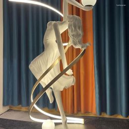 Floor Lamps Modern Abstract Sculpture Lamp Sales Office El Lobby Decoration Dancing Goddess Artistic Personality Ornament