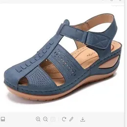 Casual Shoes Med Velvet Closed Toe Sandals Summer Heels Soft Suit Female Beige 2024 Women's Large Size Breathable Medium Suede Girls Co