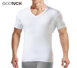 Undershirts Mens Absorb Sweat Underwear Man Elastic T Shirts Male V Neck Short Sleeves Tops Sleepwear Plus Size Undershirt 535915615925