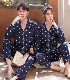 Fashion Men Pajama Sets Spring Autumn Pyjamas Set Nightwear Longsleeve Cartoon Lovers Homewear Couples Hisandhers Clothes Men7915430