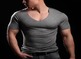 men039s tshirt sexy tshirt deep v neck t shirt seamless no seaming tees thin and light standard tshirt 5530807