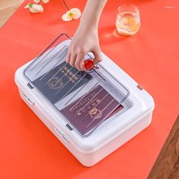 Storage Bags Document Bag Large Capacity Waterproof Home Briefcase For Passport Tickets Important File Safe Functional Box