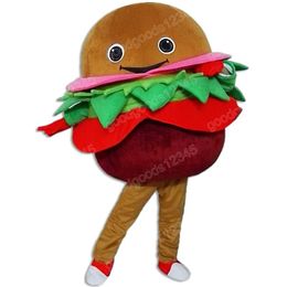 Adult Size Hamburger Mascot Costumes Halloween Fancy Party Dress Cartoon Character Carnival Xmas Easter Advertising Birthday Party Costume Outfit