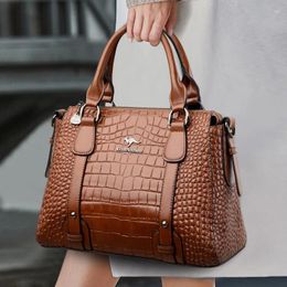 Evening Bags Luxury Soft Leather Handbag Designer 3 Layer Large Capacity Women Shoulder Bag High Quality Ladies Crossbody 2024 Sac A Main