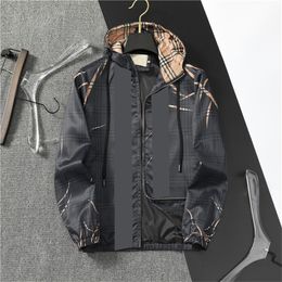 남자 자켓 봄과 가을 후드가있는 재킷 장식 면화 물질 남성 캐주얼 지퍼