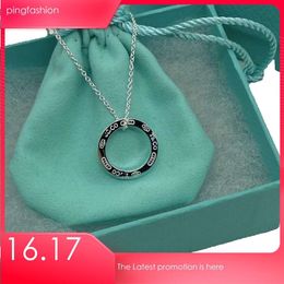Necklace Ping Designer per Women Jewelry 1837 Versione più alta Cicollo a pendente Sterling Sier Circolare Mini alla moda {Categoria} Terling ier
