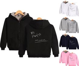 Men039s Hoodies Winter Fashion Hip Hop Kpop RM Mono Playlist Costume Hoodie Men Women Zipper Jackets Long Sleeve Hooded Sweatsh8022325