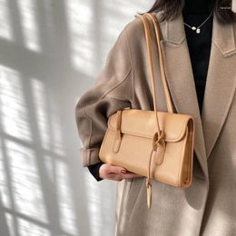Bag Solid Color Designer PU Leather Shoulder For Women 2024 Women's Fashion Trend Simple Handbags Trending Hand