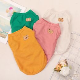 Dog Apparel 10PC/Lot Summer Puppy Vest For Small Clothes Breathable Bear Cat T-shirts Bichon Pet