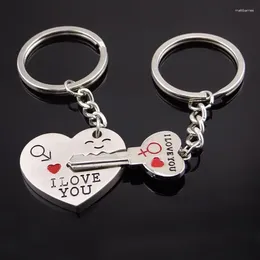 Keychains Zinc Alloy Silver Plated Lovers Gift Wedding Favors Couple My Heart Keychain Fashion Keyring Key Fob Creative Chain