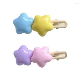 Hair Accessories Sweet Clip Chubby Star Duckbill Hairpin Candy Color For Ponytail Bangs Hairpins Teenagers Child