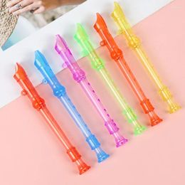 Party Favour 10Pcs Mini Colourful Transparent Flute Musical Whistle Toy For Kids Birthday Favours Pinata Fillers Stuffed Baby Shower Gift