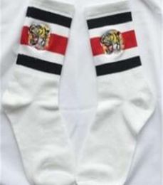 Tiger Embroideried Socks Mens Womens Underwear Skateboard Streetwear Stockings Socks Striped Design Lovers Cotton Blend Athletic S3888133