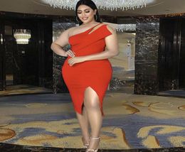 Plus Size Dresses Sexy Red Dress Boycon Summer Sleevelss Midi Party Evening Wedding Robe Curve Elegant Femme Vestiods 2022 Night3110706