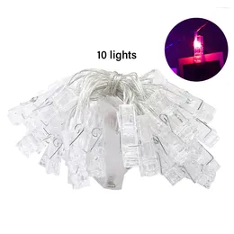 Strings Fairy Lamp Home Bedroom Accessories Lightweight Po Clip String Light Extra Long Party Wedding Mini LED Battery Operated