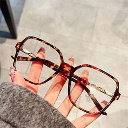 Sunglasses Big Frame Anti-UV Blue Rays Glasses Fashion PC Ultra-light Eyeglasses Vision Care Myopia Women Men