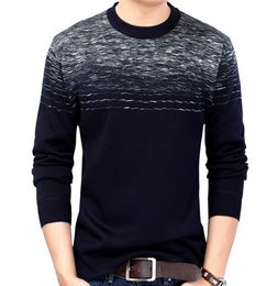 New Brand Mens Wear Slim Fit Knitwear Designer Pullover Striped Men Sweater Dress Thick Winter Warm Jersey Knitted Sweaters1364519