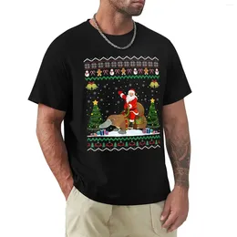 Men's Tank Tops Platypus Ugly Xmas Gift Santa Riding Christmas T-Shirt Summer Clothes Oversizeds Vintage T-shirts