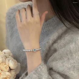 Strand Imitation Pearl Bracelet Exquisite Adjustable Size Aquamarine High-End Accessories Fine Jewellery Female