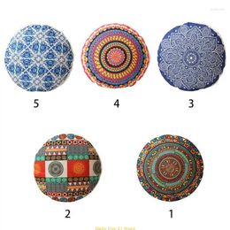 Pillow Chinese Mandala Large Round Floor Colourful Tribal Floral Print Meditation Seating Zipperd Boho Pouffe