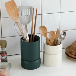 Storage Bottles Set Of 2 Utensils Holder With Tray Kitchen Cutlery Jars Porcelain Spoons Forks Knife Chopsticks Organizer For Countertop