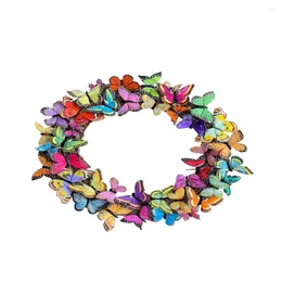 Decorative Flowers Butterfly Wreath Artificial Hangings Butterflies Decor Wedding Party Decorations