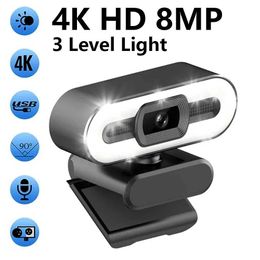 Webcams Portable Full HD 1080P 2K 4K Network Camera PC Laptop Autofocus Network Camera Flexible Live Broadcast with Microphone J2405