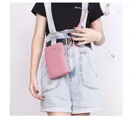 Shoulder Bags PU Leather Ladies Bag Small Messenger Mobile Mini Double Zipper Phone