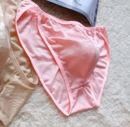Underpants Sexy Mens Seamless Ice Silk Low Rise Briefs Lingerie Bulge Pouch Underwear Bikini Panties Cuecas Masculinas1099860