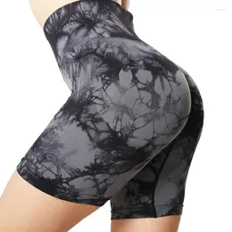 Active Shorts High Waist Seamless Yoga Women Sport Tie Dye Pants Push Up Sports Leggings Running Short Mujer Gym Clothing