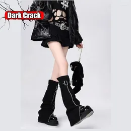 Women Socks Gothic Women's Y2k Harajuku Punk Lolita Girls Cross Chain Leather Personalised Dark Belt JK Subculture Legs Warms Covers