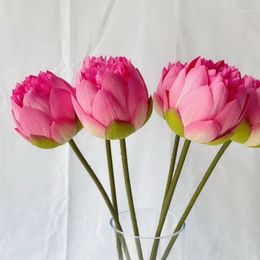 Decorative Flowers Artificial Flower Lotus Bud Simulation Pu Fake Wedding Decoration Party Year El Home Decor