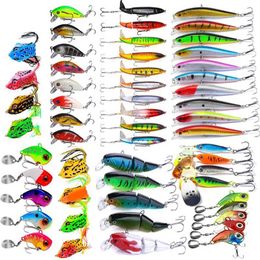 Baits Lures Fishing bait kit hard bait manual rotating floating fishing bait Minnow crank bait rotator sink baitQ240517