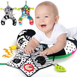 Baby Tummy Time Pillow Toys Black White High Contrast Montessori for Babies born Infants 06 612 1218 Months 240511