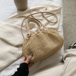 Shoulder Bags Summer Weave For Women 2024 Fashion Small Tote Bag Lady Crossbody Handbags Beach Cross Body