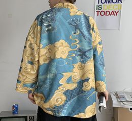 Men Japanese Shirt Kimono New Arrival Street Clothing Harajuku Hip Hop Male Fashion Loose Shirts Tops9183391