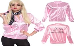Whole 2017 New Halloween Pink Hoodies Lady Retro Jacket Womens Fancy Dress Costume Cheerleader Women Pink Autumn Clothing9662986