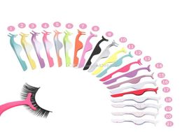 Multifunctional False Eyelashes Tweezers Eyebrow Trimmer Stainless Auxiliary Eyelash Curler Eye Lash Applicator Clip makeup tools 1193766