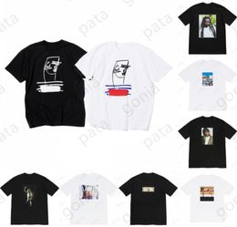 Summer T shirt Mens Designer Tshirts New Arrival Black White Short Sleeve Tees Woman Famous Graffiti Pattern Tops Size SXL5074885